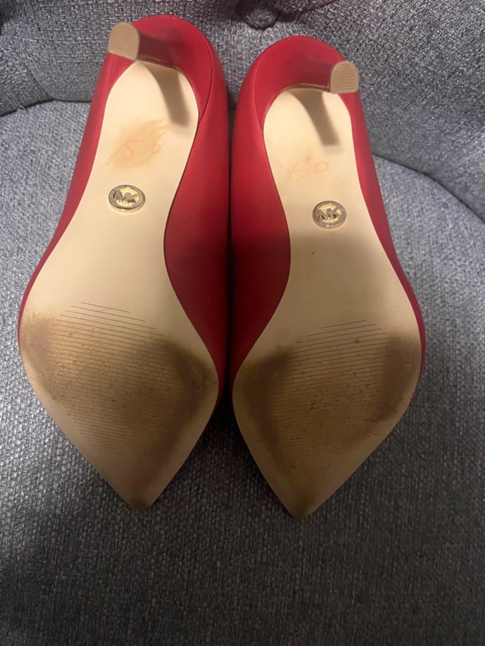 Michael Kors Red Pointed-Toe Ankle-Strap Pumps (Ankle Strap) - Picture 8 of 8